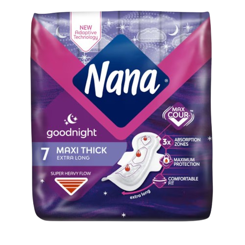 فوط نسائية نانا ماكسي ليلية 7 حبة